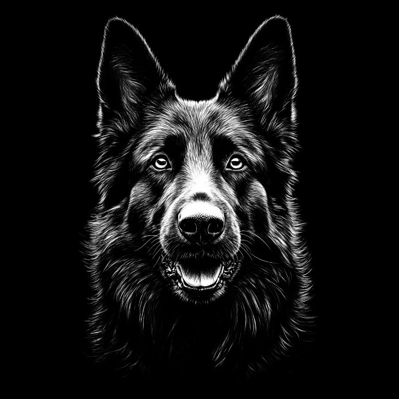 Deutscher Schäferhund Portrait Hunde Hund