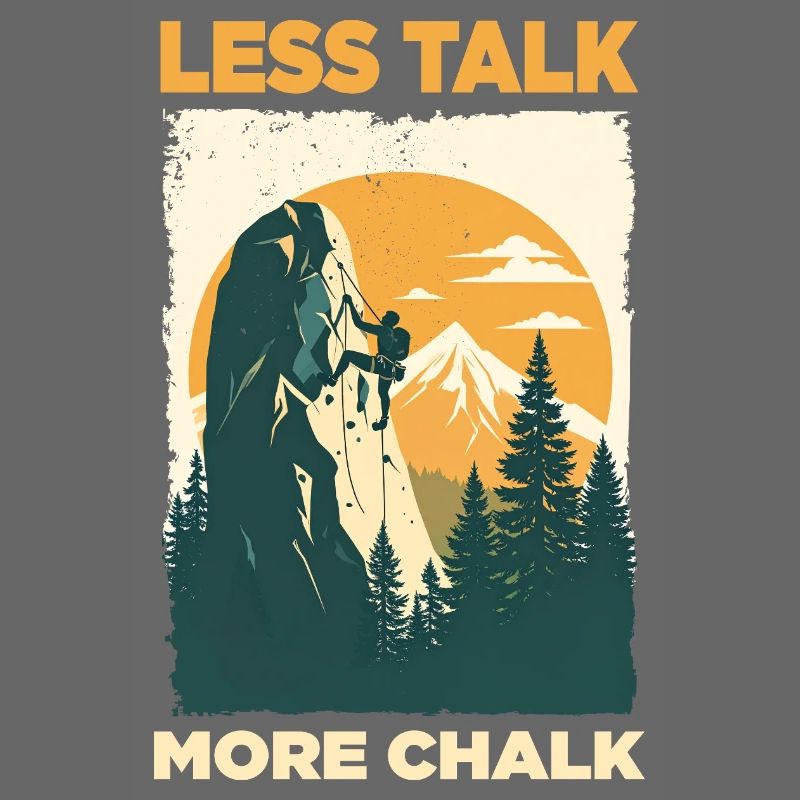 Kletteraussage Less Talk More Chalk