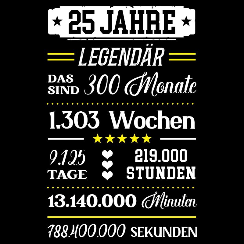25 Geburtstag 25ter Geb Geschenk Happy Birthday