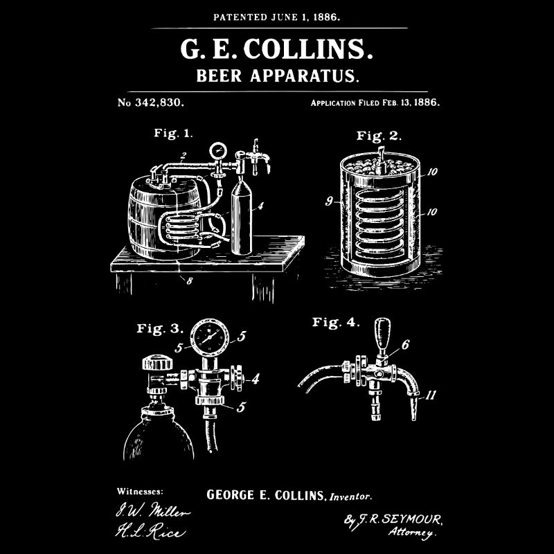 Vintage Beer Apparatus Blueprint