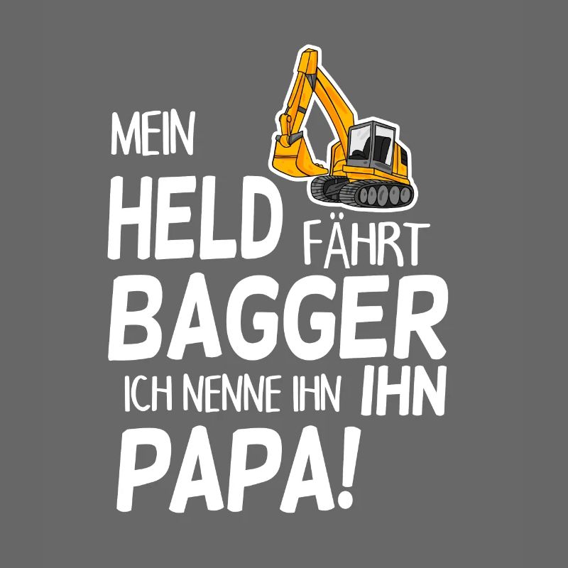 Bagger Held Papa Vater Geschenk