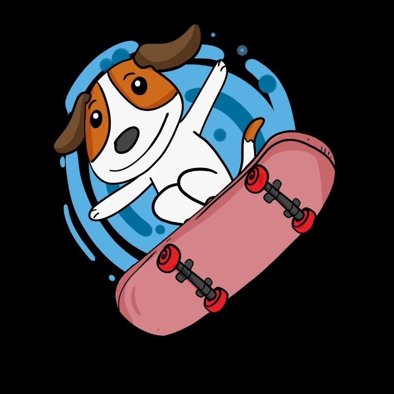 Dog Belgian Shepherd as a skater
