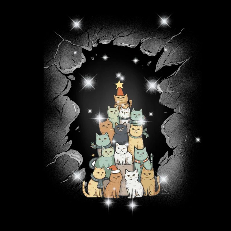 Noël Chat Chats Noël Père Noël