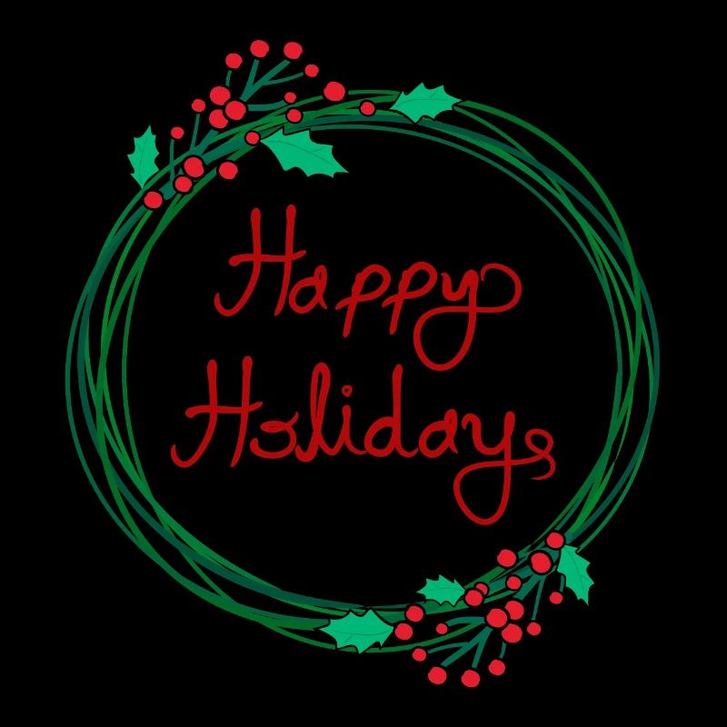 Joyeuses fêtes Couronne de guirlande de Noël
