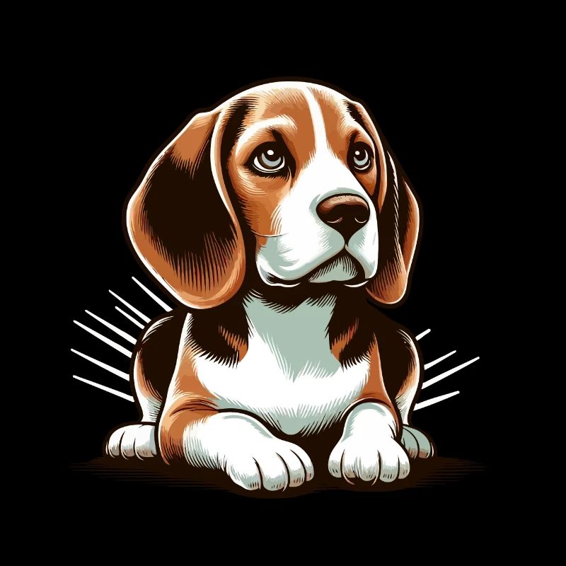 Lying Beagle Dog