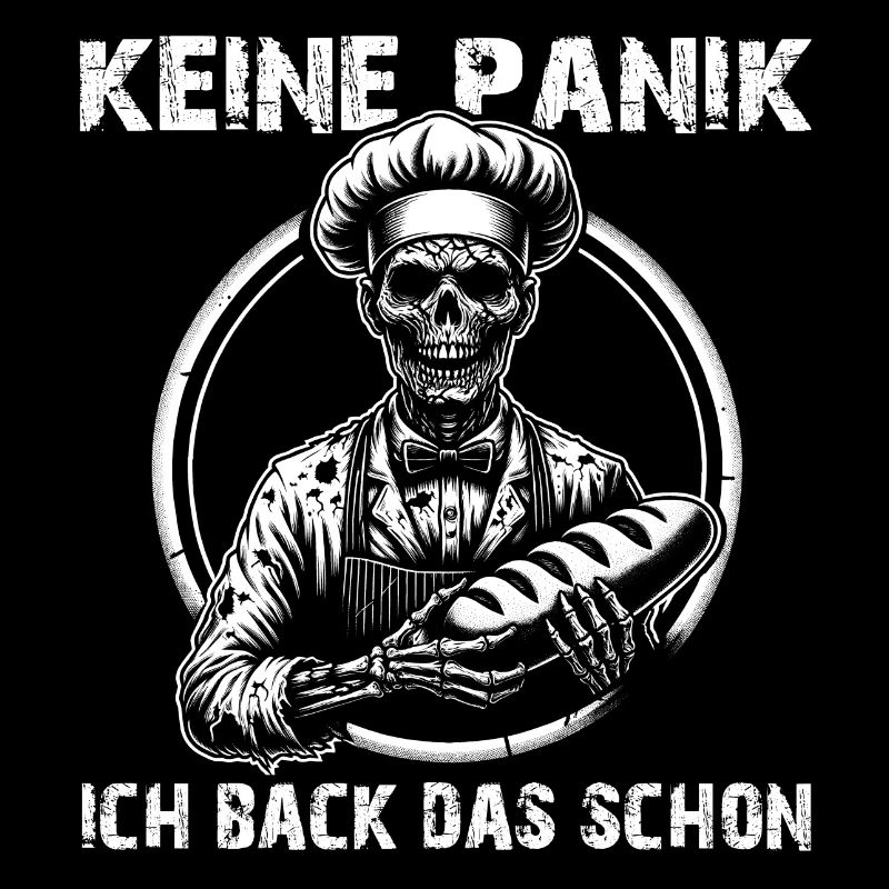 Keine Panik ich backe das gruseliger Bäckerzombie