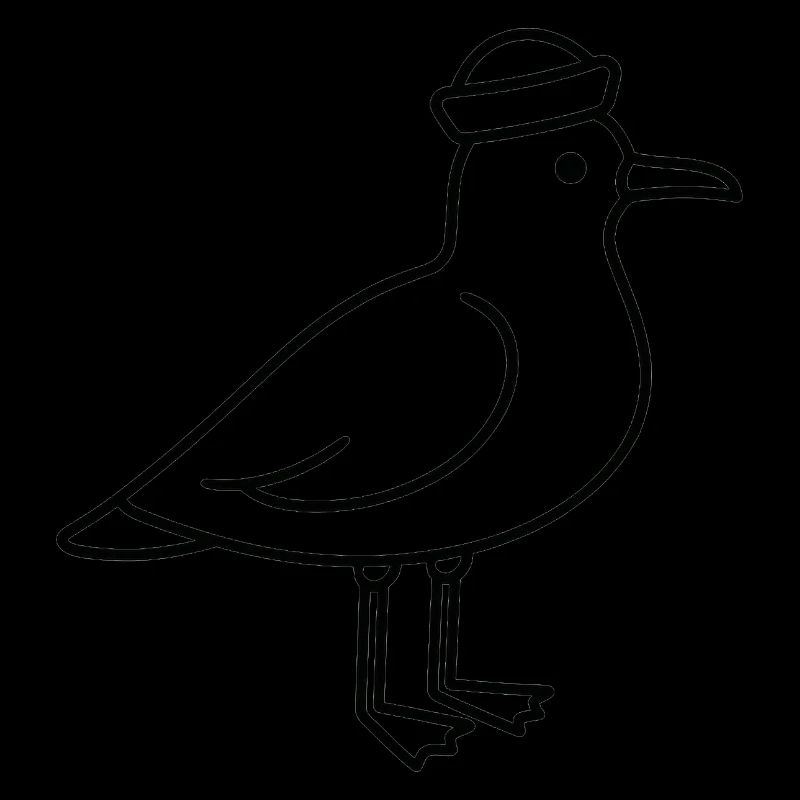 Möwe mit Mütze