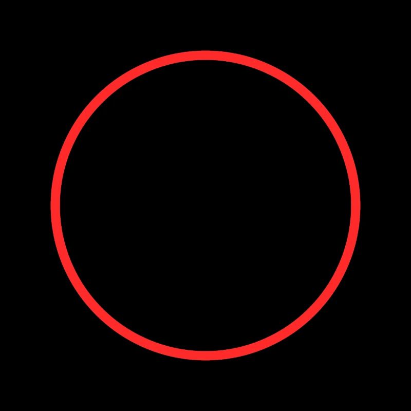 Circle Ring Shape Symbol Red