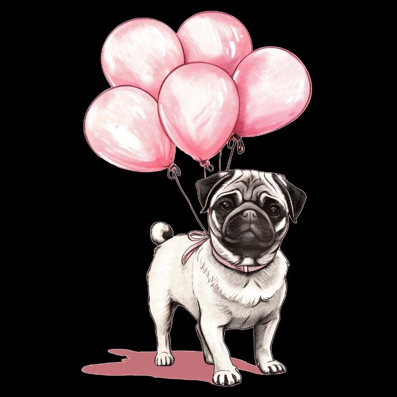 Mops und Luftballons
