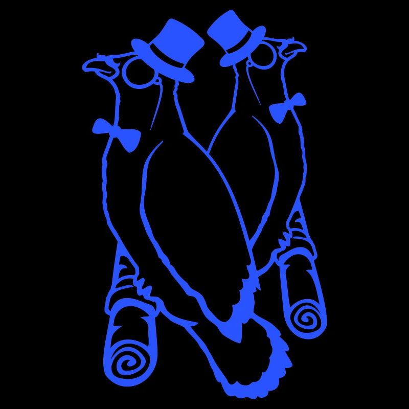 Sir Vögel Team Hut Monokel Brille 2 reiche Freunde