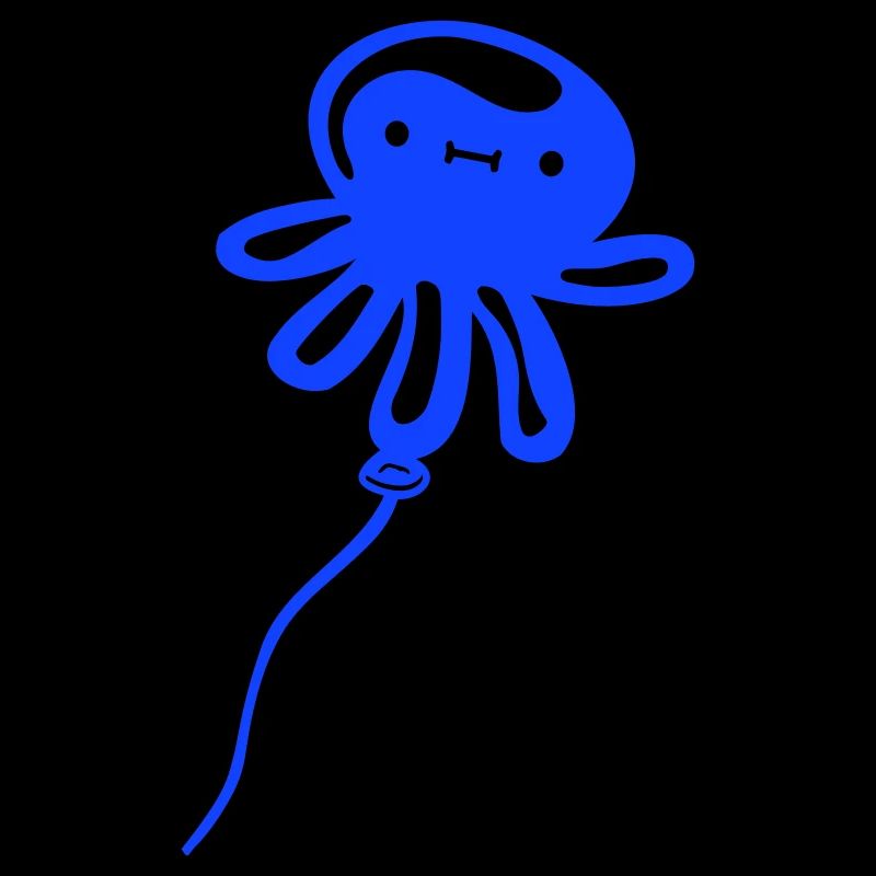 Octopus Balloon Flying Cute Child Happy Comic