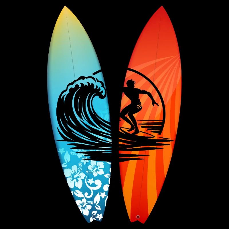 Surfeur planche de surf