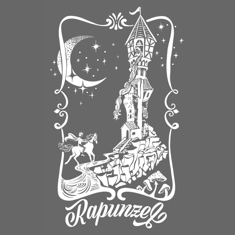 Rapunzel Turm Silhouette Prinzessin