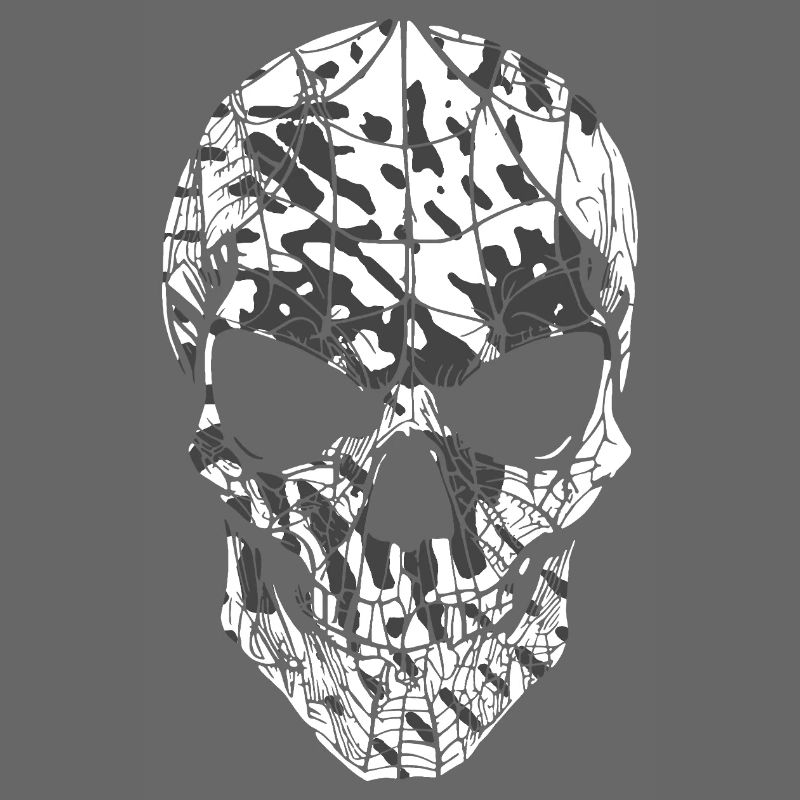 Skull Camouflage Pattern Black White
