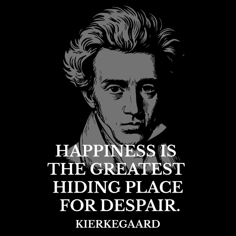 Citation du bonheur de Kierkegaard Tee