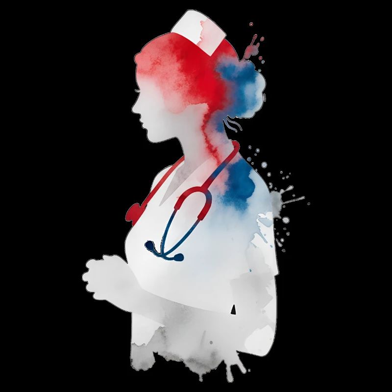 Infirmière Aquarelle Stéthoscope Infirmière