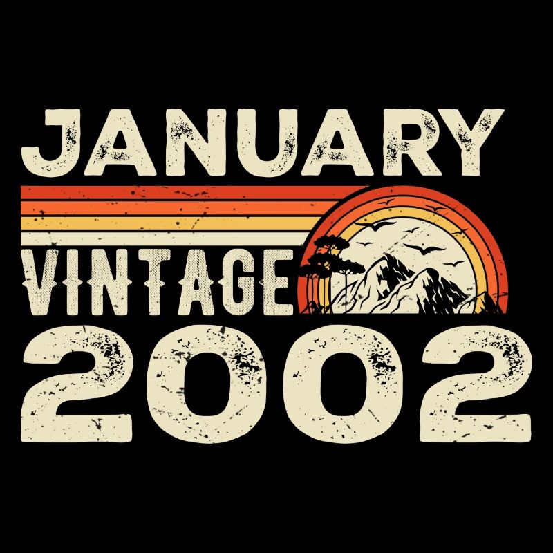 Janvier 2002 Vintage Anniversaire 2002, Né en 2002