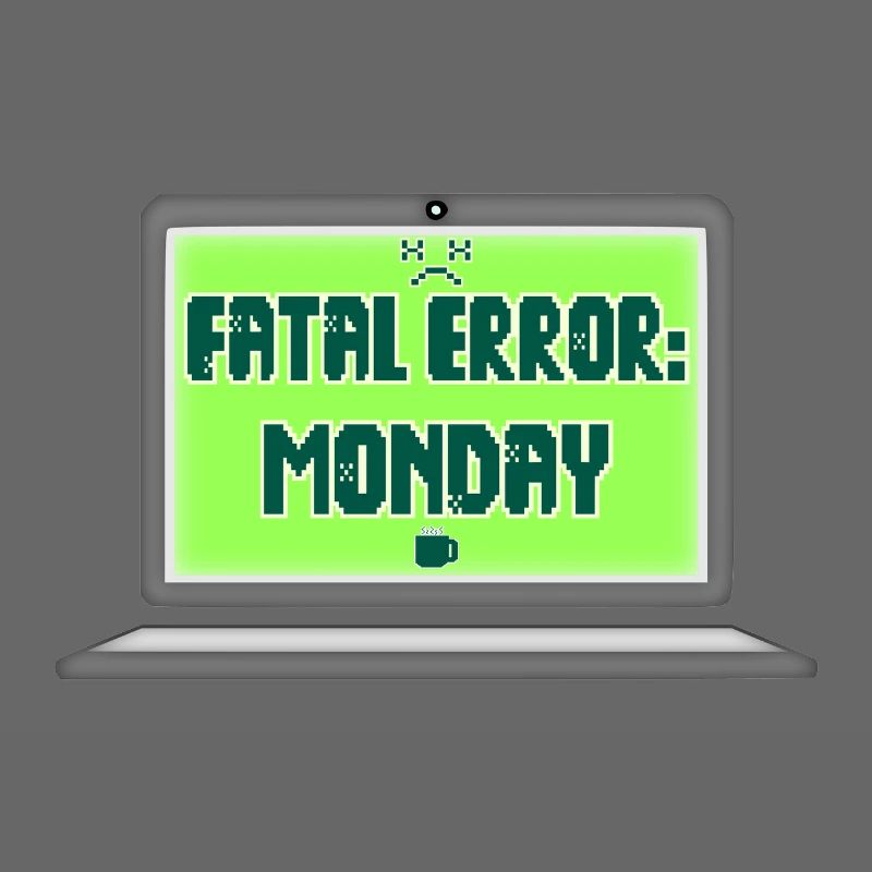 Fatal Error I Hate Mondays Geek Tech Sarkastisch