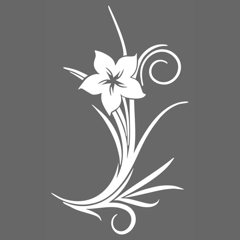 Cercle de fleurs blanc gauche