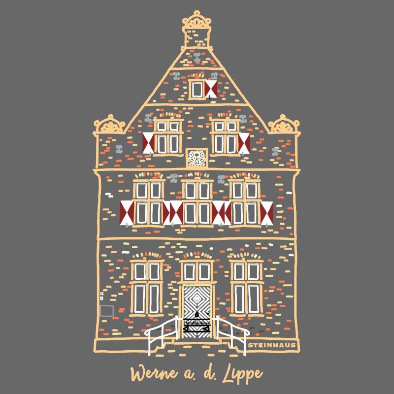 Werne, iconic first stone house, Unna district