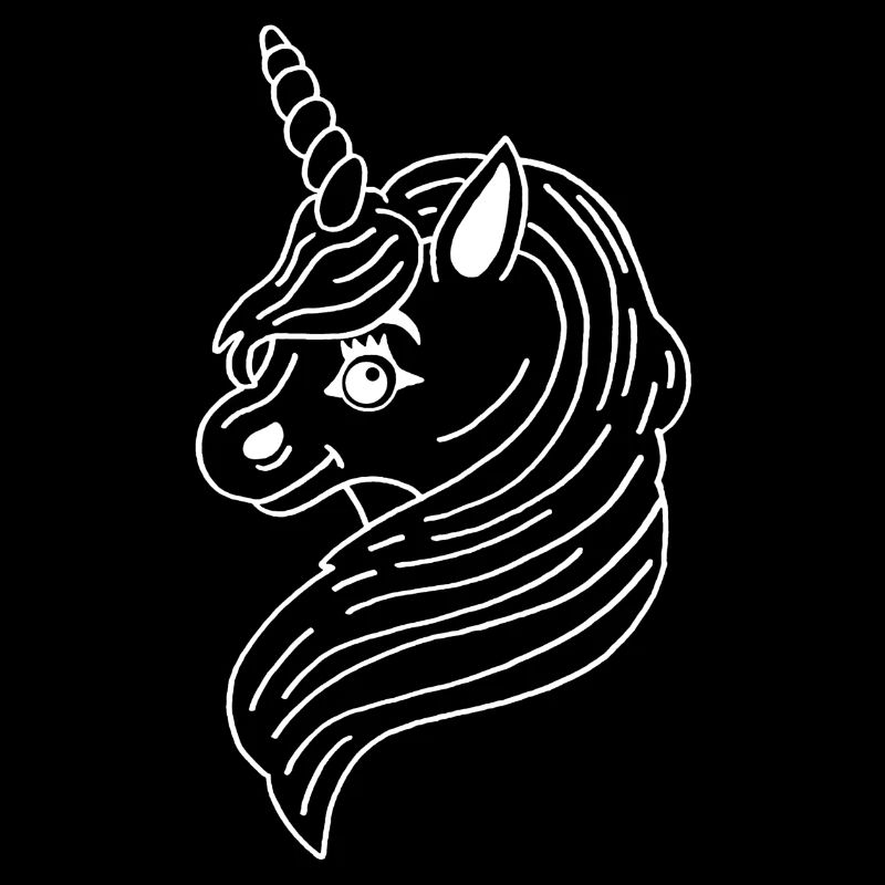 Weißes Manga Einhorn