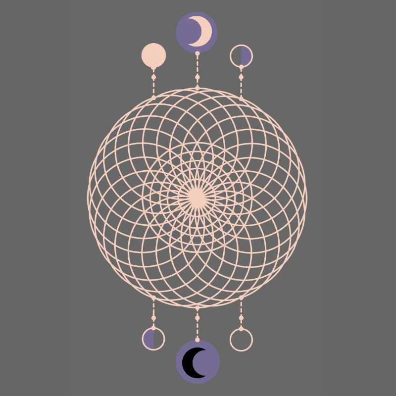 Moon Phases Geometric Pattern