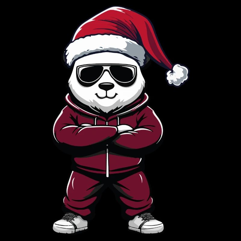 panda weihnachtsmann