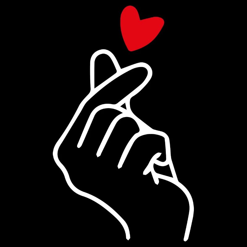 Coeur Signe de la main Symbole K-pop K Drame Corée