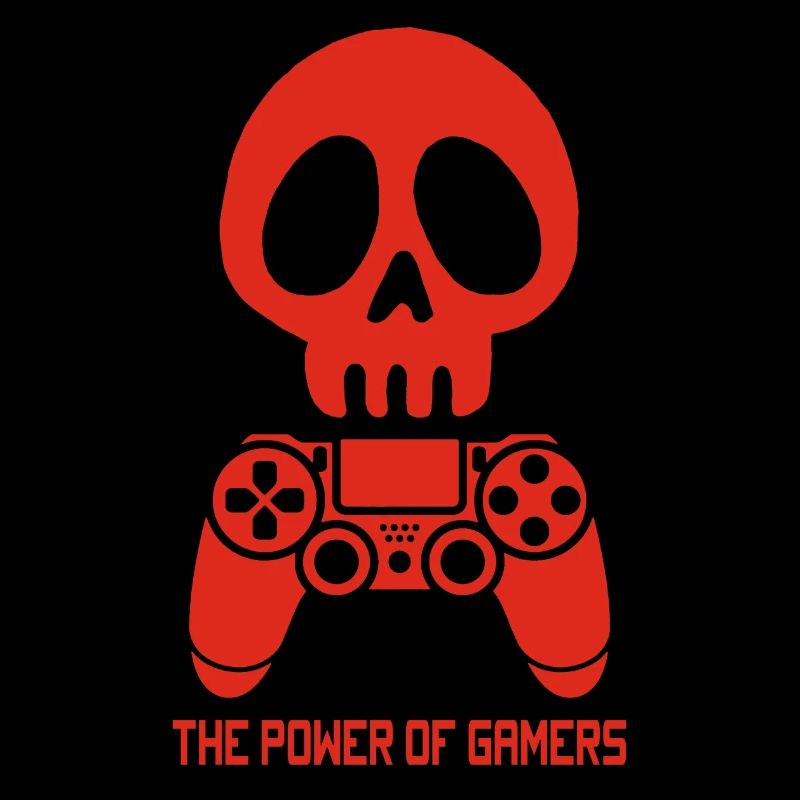 Roter Gamer-Schädel