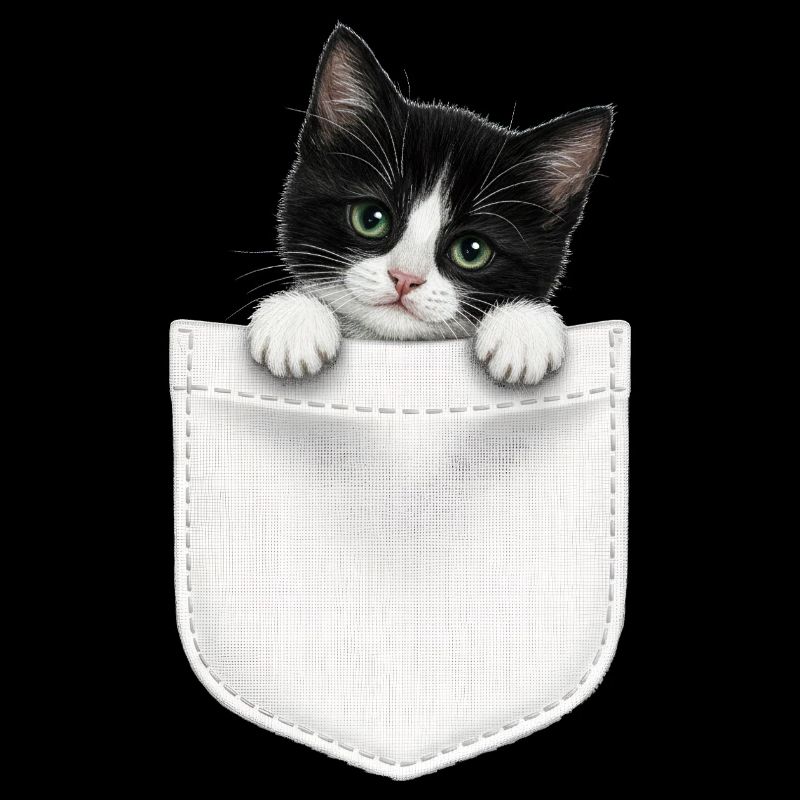 Cat Pocket peeks cute cat in the pocket