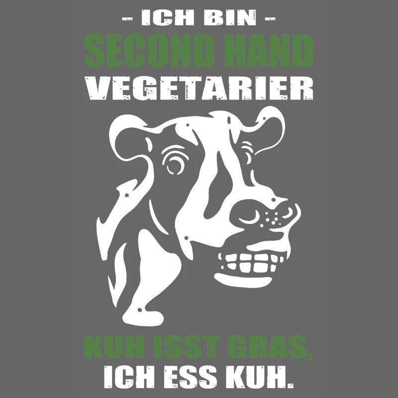 Vegetarier Kuh Isst Gras Ich Ess Kuh