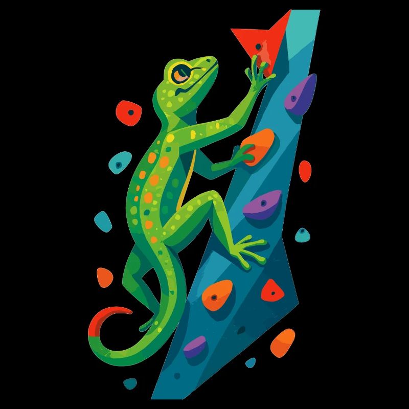 Bouldern Gecko Klettertier Klettern Echse Geschenk