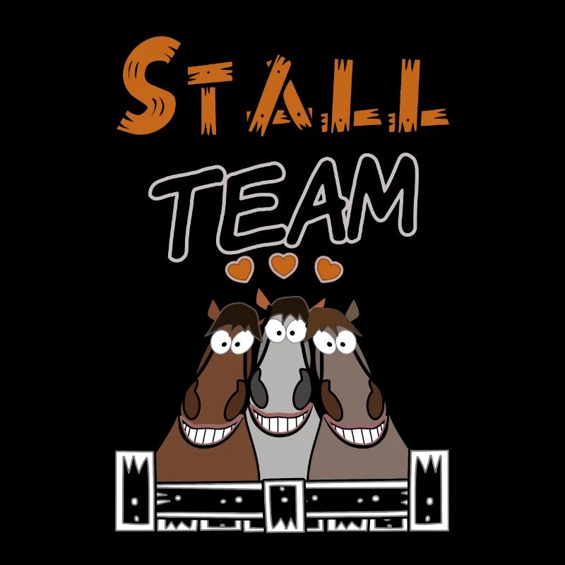 Pferde Team im Stall