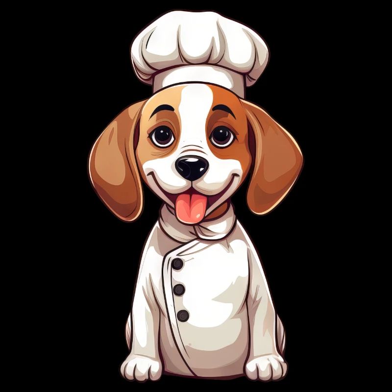 Cute Beagle Chef Comic Design