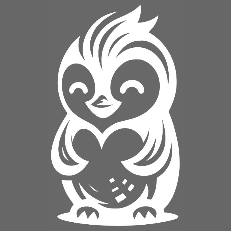 Dessin de pingouin avec une expression amicale mignonne