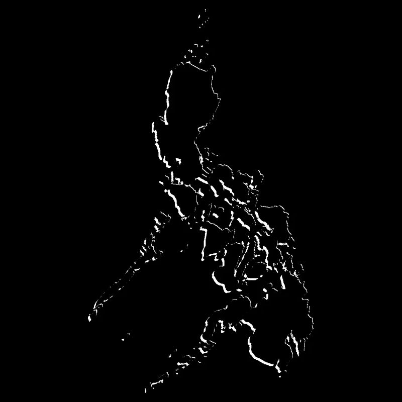 Philippines map as outline