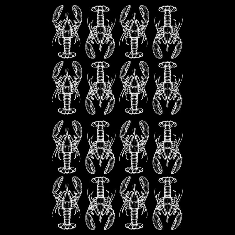 Lobster Glyph Repeating Pattern