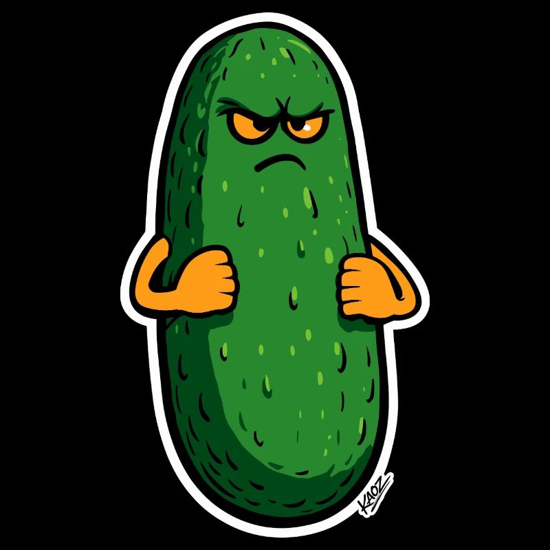 Grumpy Pickle Mascot