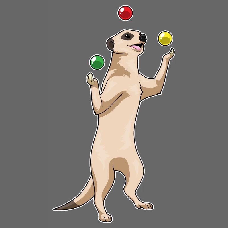 Jongleur de suricate jonglant
