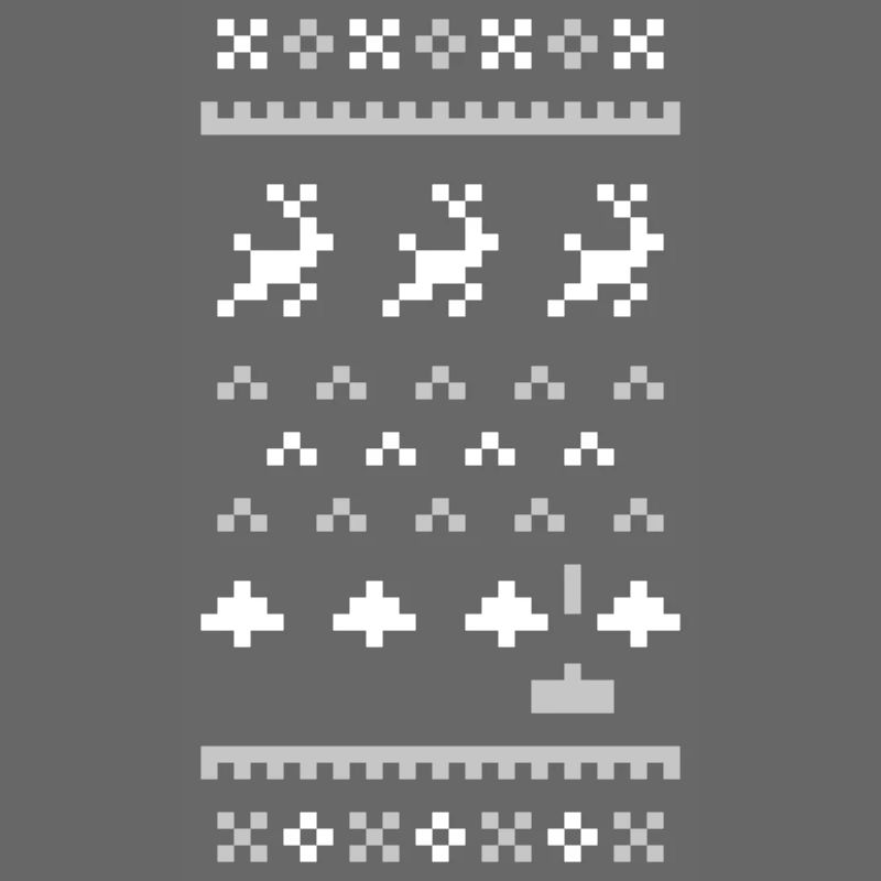 Pull de Noël laid 8 bits : Envahisseurs de Noël