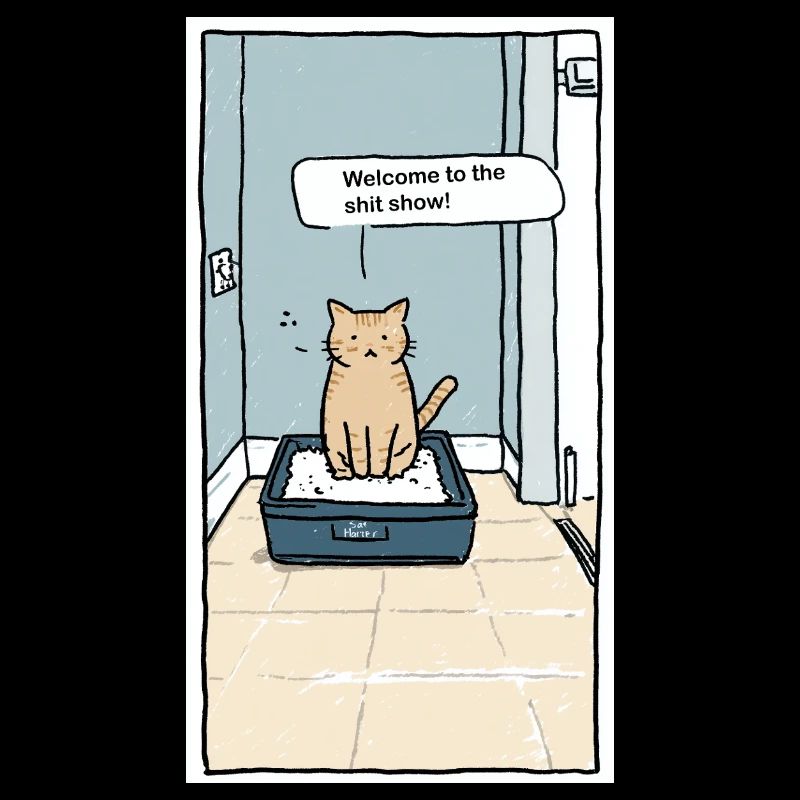 Humour de circonstance de litière