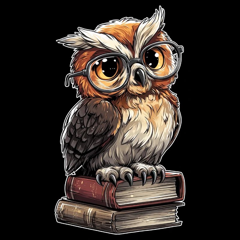 Club de lecture humoristique Owl Wise Stack Librarian