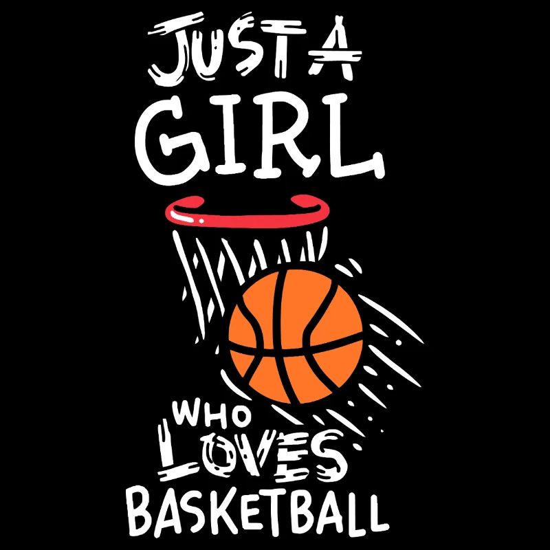 Nur ein Mädchen, das Basketball liebt