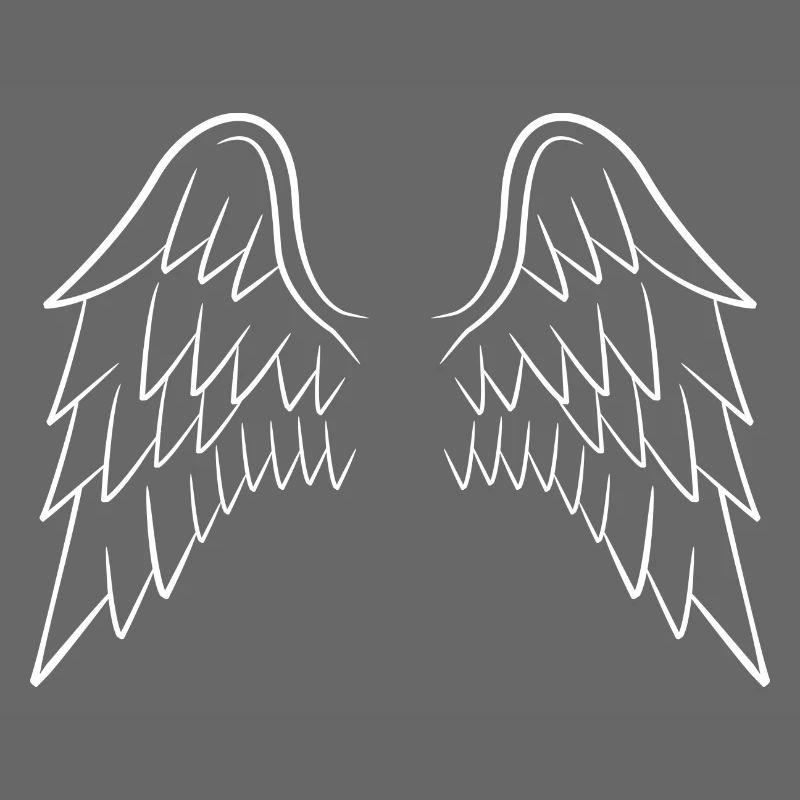 Angel's joining wing white