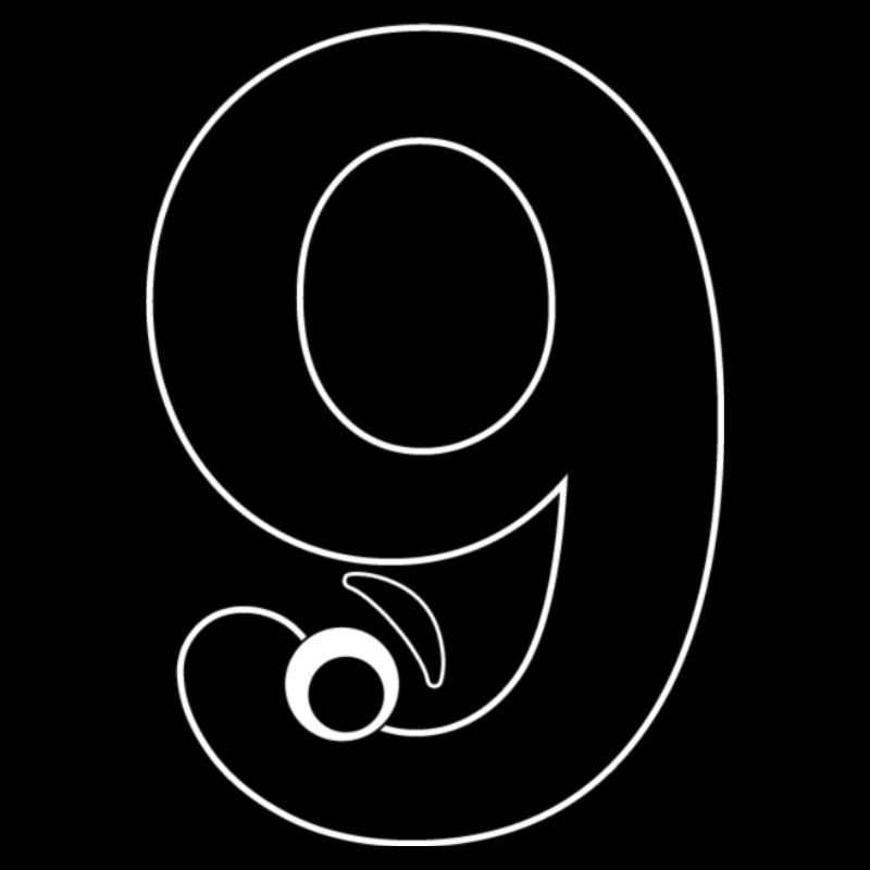 Number Nine 9 Kids Birthday Learning Math