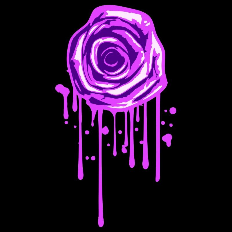 fleur de rose graffiti goutte rose romantique