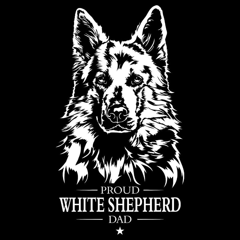 White Shepherd Dad Weißer Schäferhund Wilsigns