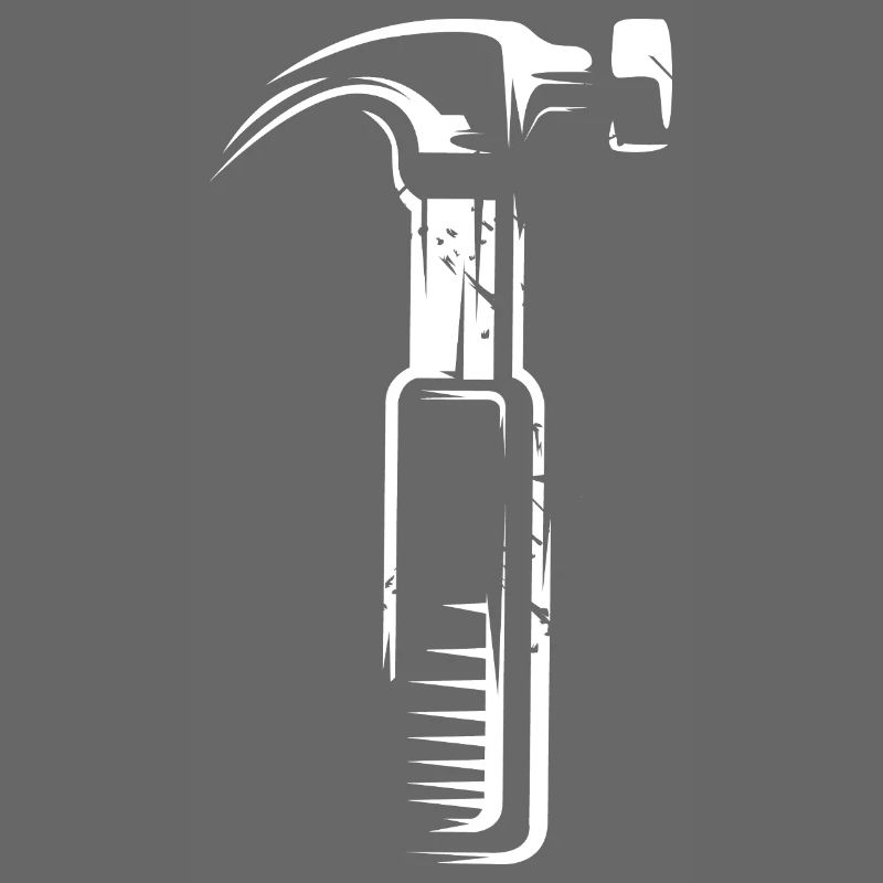 Hammer mit Scratch Effekt - Werkzeuge Handwerker