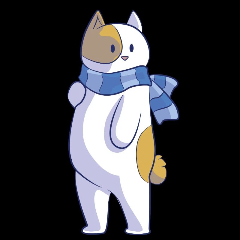chat avec écharpe
