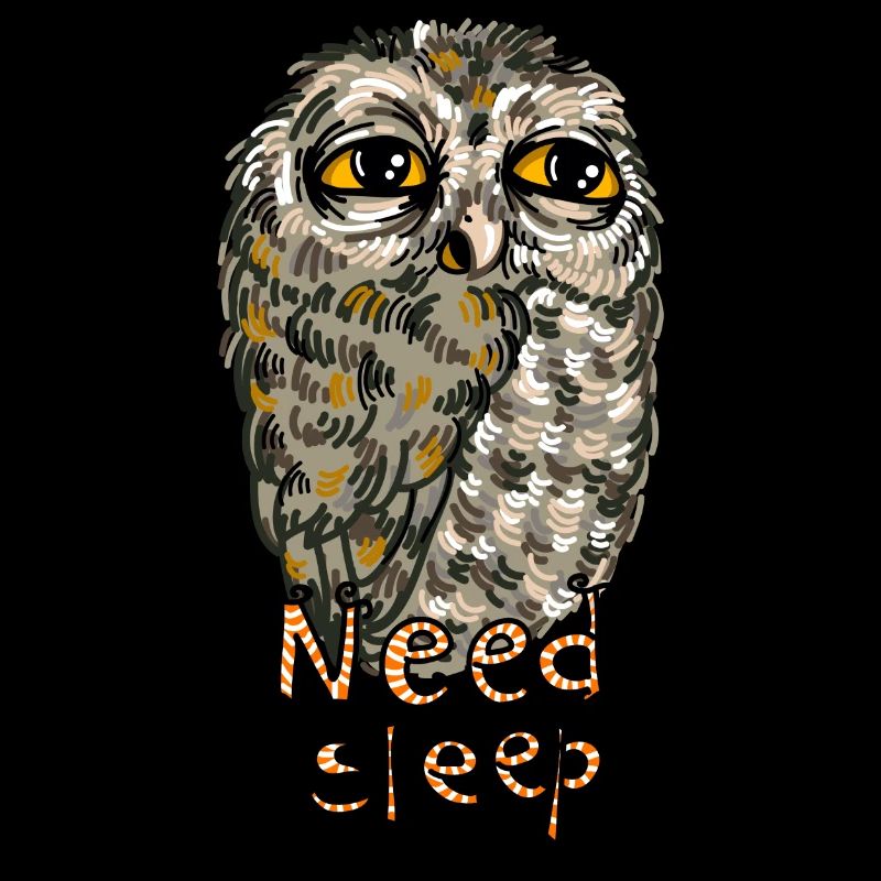 Müde Eule braucht schlaf